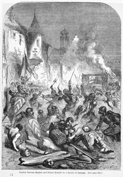 Combat Between English and French Knights in a Square at Limoges